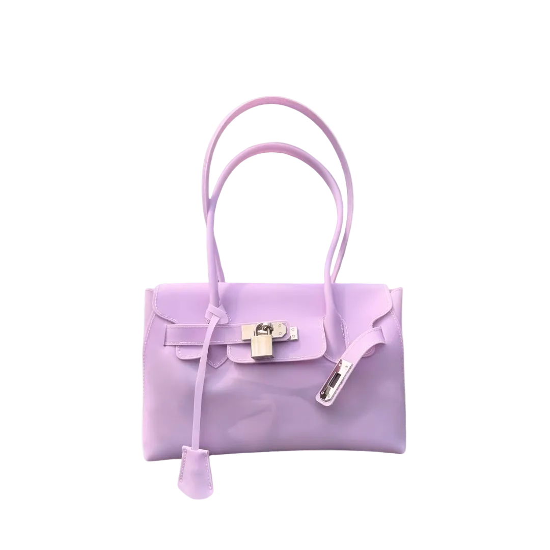le.jelly petite lilac mist matte purple mini jelly bag