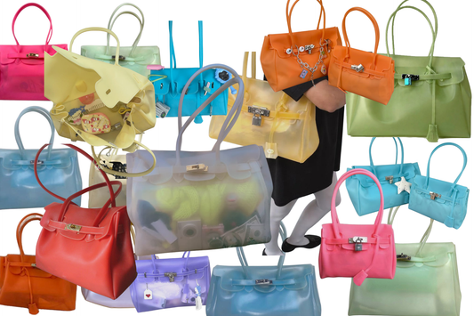 colorful jelly bags collection — le.jelly clear jelly bag in multiple colors
