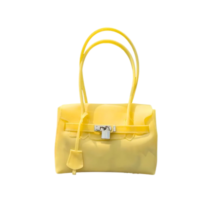 le.jelly petite honey mustard matte yellow mini jelly bag