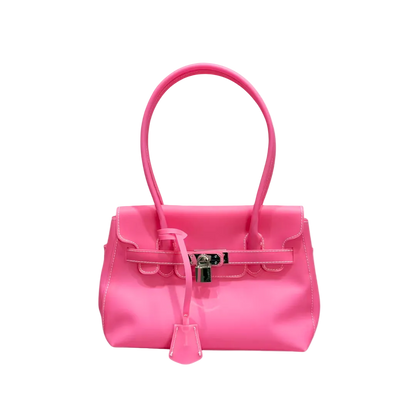 le.jelly petite hot gossip matte pink mini jelly bag