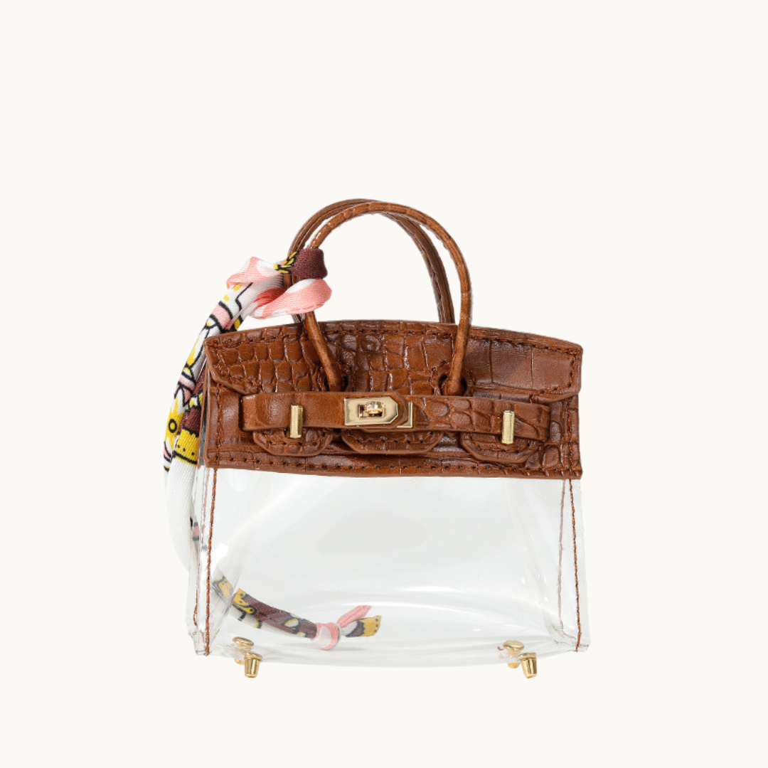 mini jelly bag colour variant – clear croc-style tpu mini bag – le.jelly