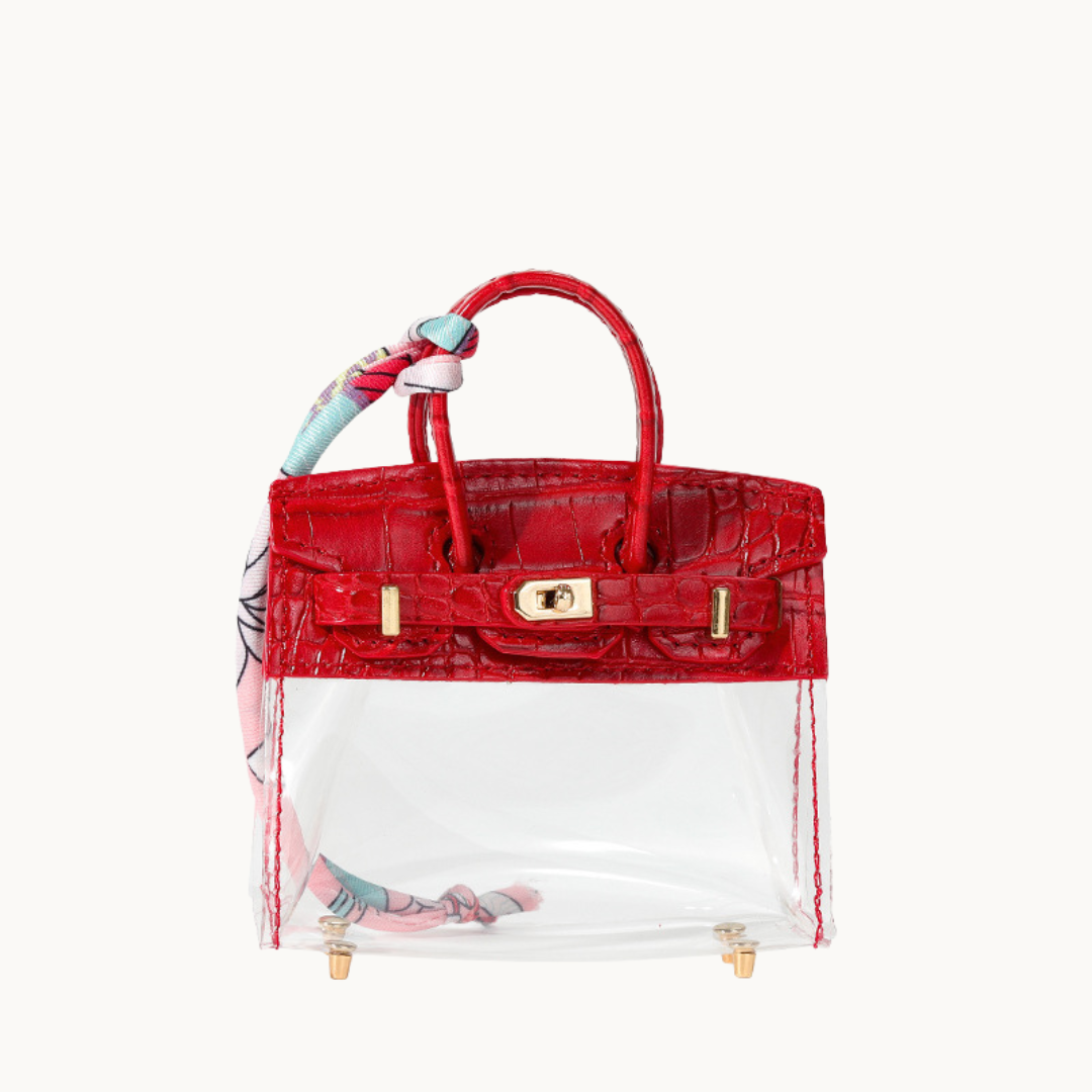 mini jelly bag colour variant – clear croc-style tpu mini bag – le.jelly