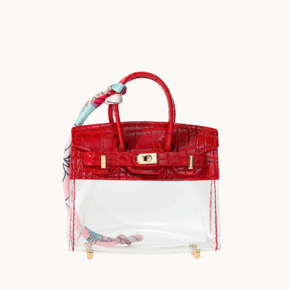 mini jelly bag colour variant – clear croc-style tpu mini bag – le.jelly