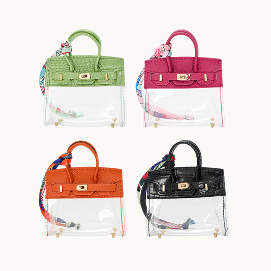 mini jelly bag collection – clear croc-style mini bag in multiple colours – le.jelly