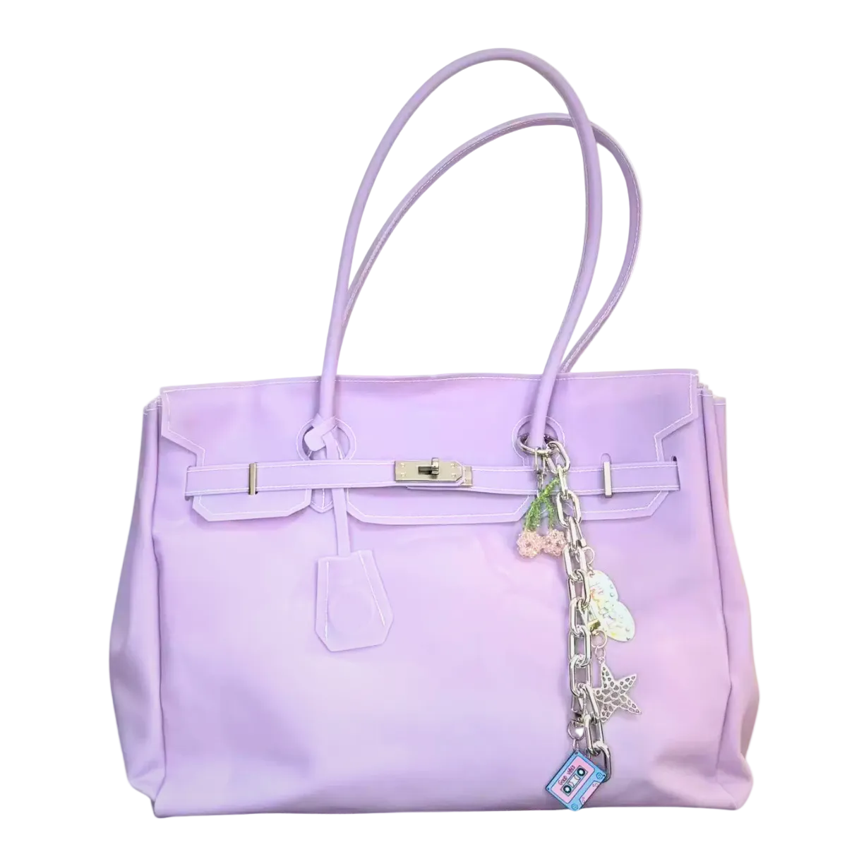 Lilac Mist Le Jelly Original Oversize Bag - Large Y2K Transparent Tote