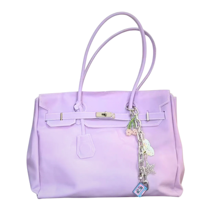 Lilac Mist Le Jelly Original Oversize Bag - Large Y2K Transparent Tote