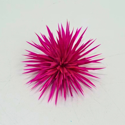 feather flower statement earrings