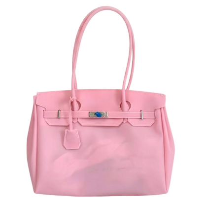 Ballet Pink Le Jelly Original Oversize Bag - Large Y2K Transparent Tote
