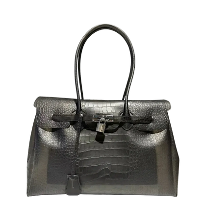 le.jelly croc jelly bag structured TPU crocodile print tote