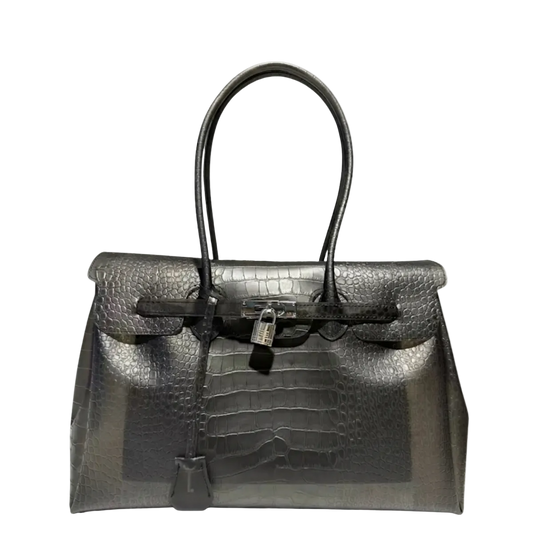 le.jelly croc jelly bag structured TPU crocodile print tote