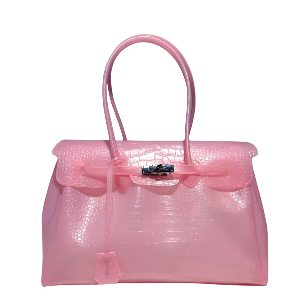 le.jelly croc jelly bag crocodile emboss detail view