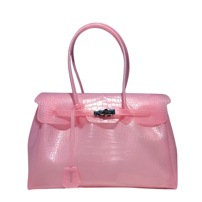 le.jelly croc jelly bag crocodile emboss detail view