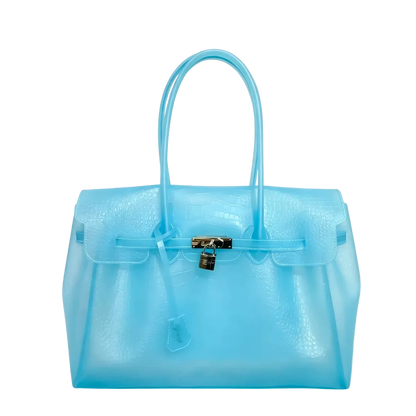 le.jelly croc jelly bag jelly tote bag side profile