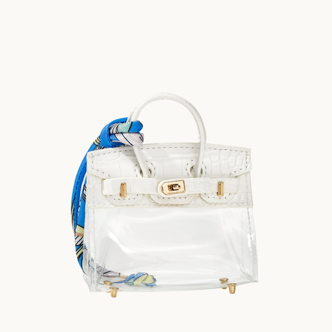 mini jelly bag colour variant – clear croc-style tpu mini bag – le.jelly