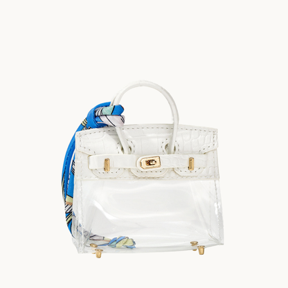 mini jelly bag colour variant – clear croc-style tpu mini bag – le.jelly