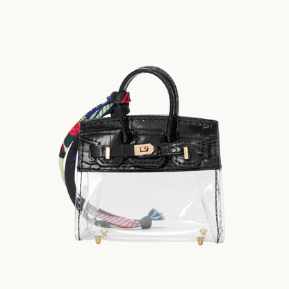 mini jelly bag colour variant – clear croc-style tpu mini bag – le.jelly