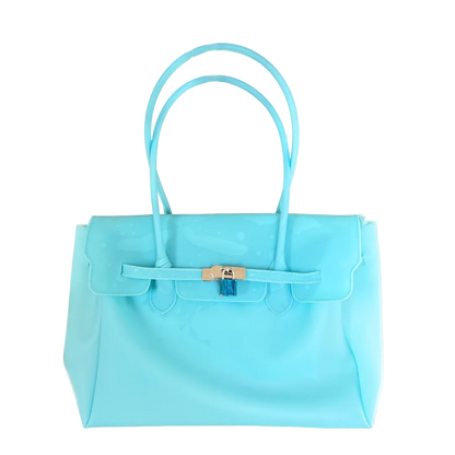 Azure Blue Le Jelly Original Classic Bag - Retro Y2K Transparent Handbag