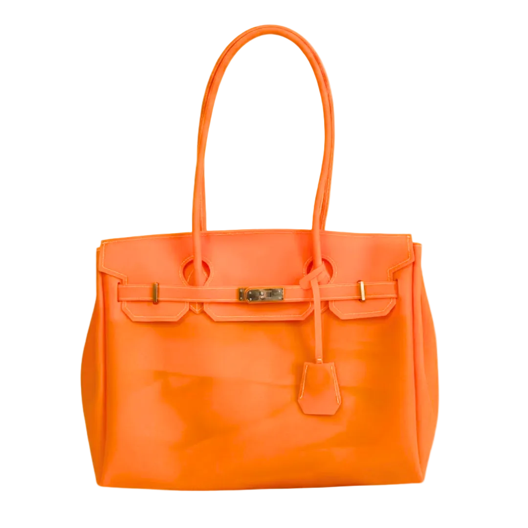 Sunset Glow Le Jelly Original Oversize Bag - Large Y2K Transparent Tote