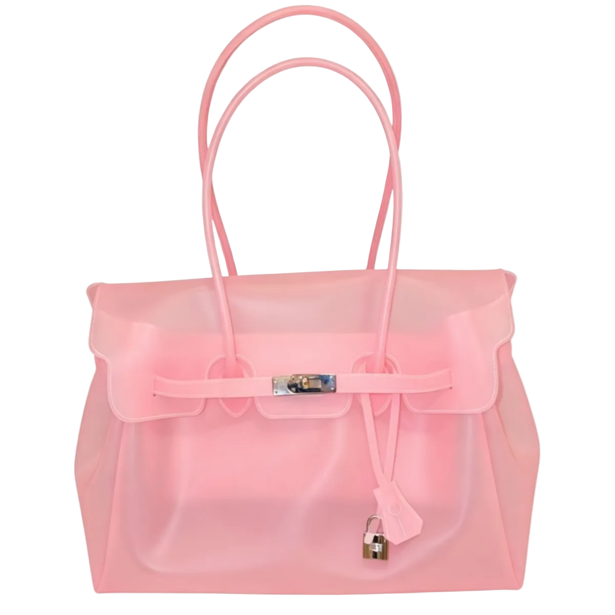 le.jelly jelly bag in blush – structured TPU transparent jelly bag