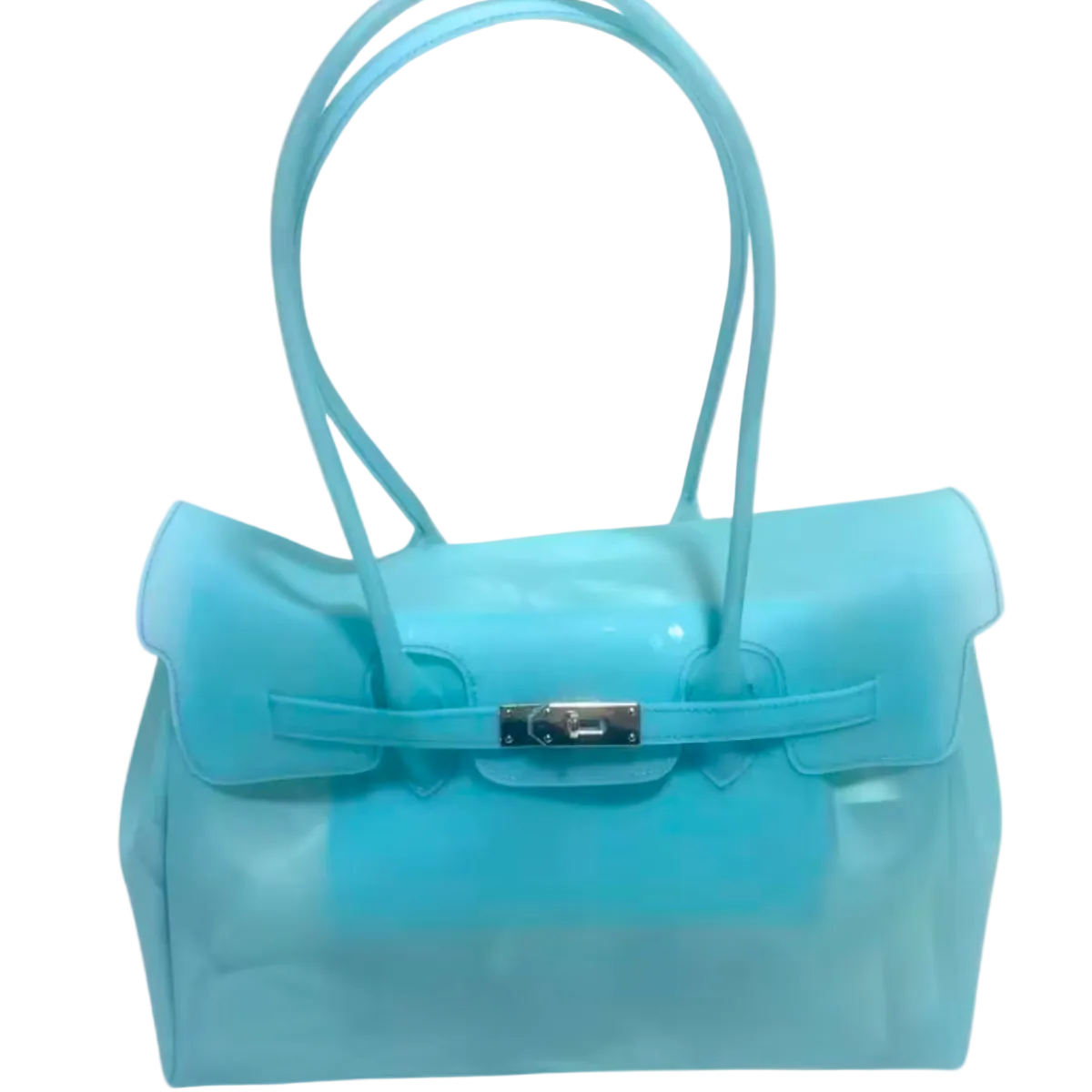 le.jelly jelly bag in glacier – structured TPU transparent jelly bag