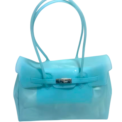le.jelly jelly bag in glacier – structured TPU transparent jelly bag