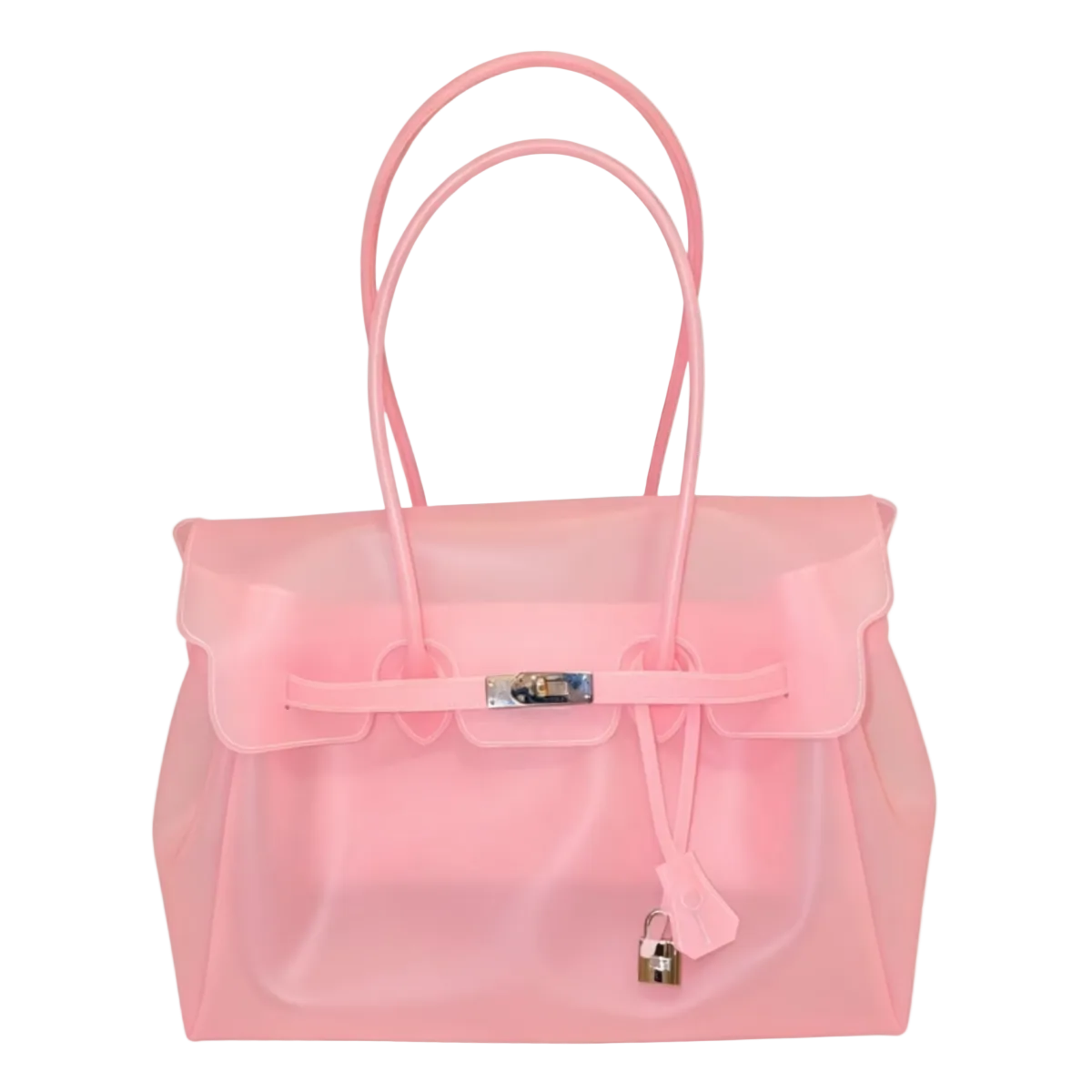 le.jelly jelly bag in blush – structured TPU transparent jelly bag