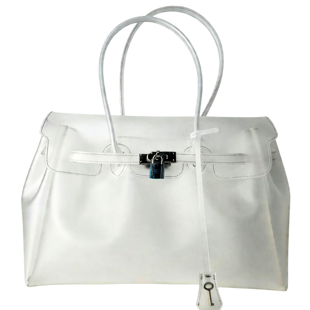le.jelly jelly bag white – crystal-clear structured TPU jelly bag