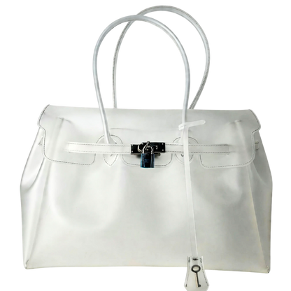le.jelly jelly bag white – crystal-clear structured TPU jelly bag