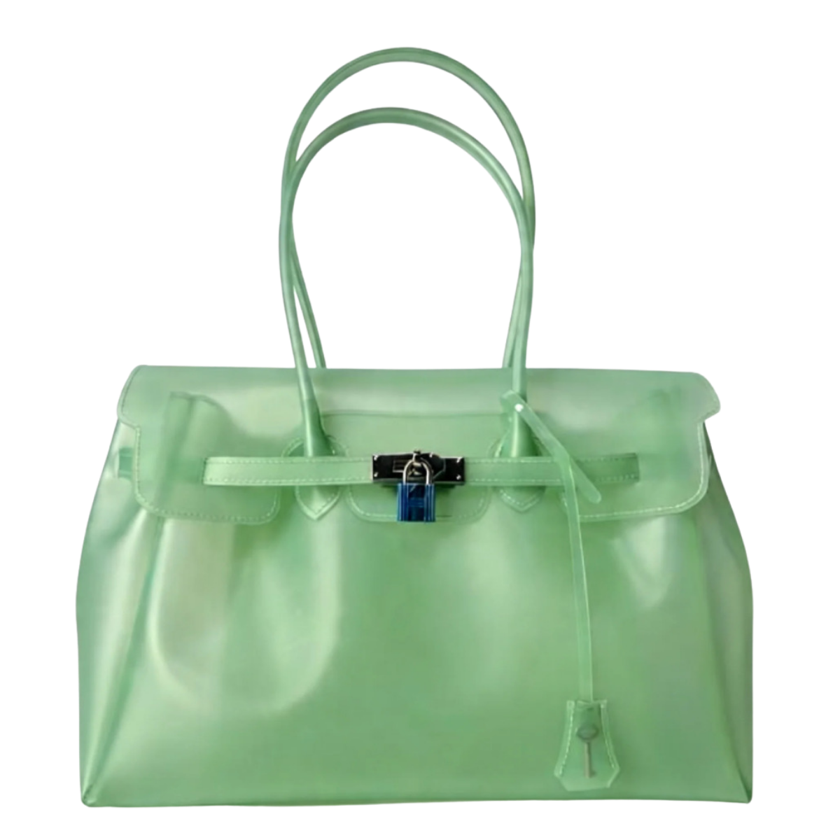 le.jelly jelly bag jade green – Y2K structured TPU jelly bag