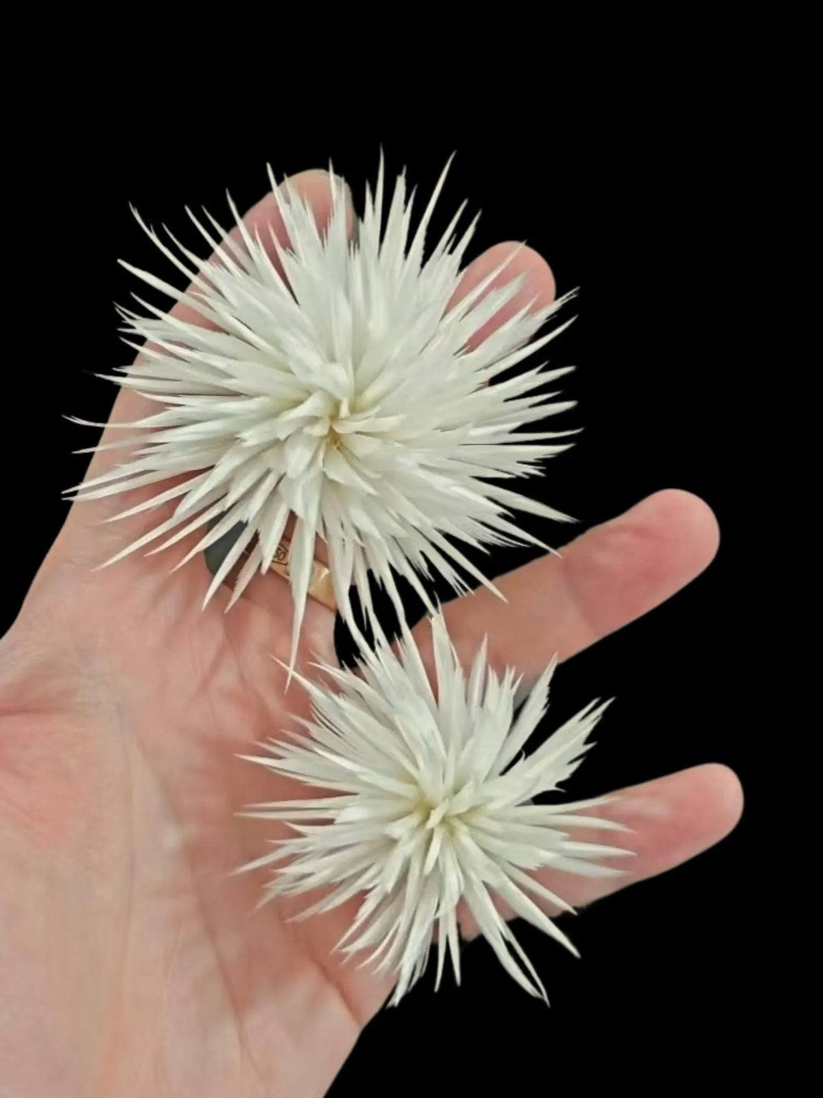 feather flower statement earrings
